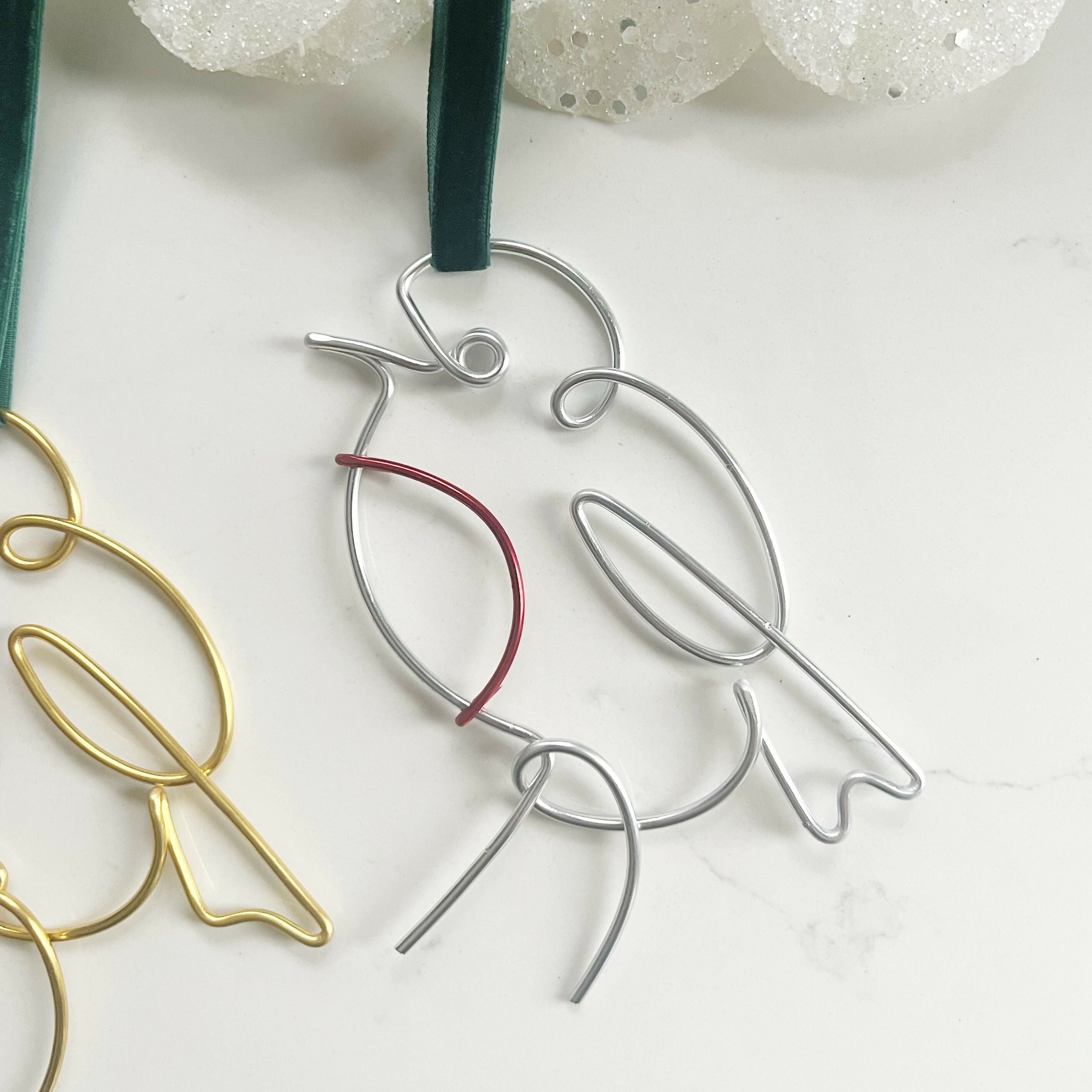 Robin: Wire Christmas Tree Decoration
