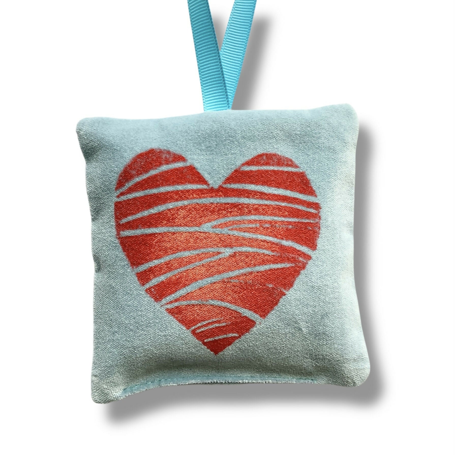 Blue Velvet Love Heart Lavender Sachet