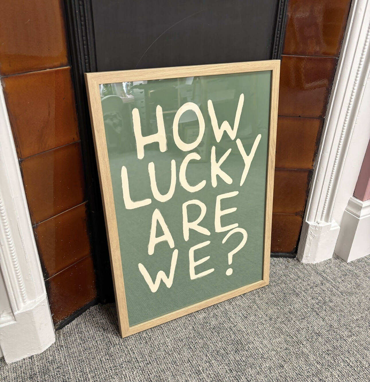 FRAMED How Lucky Are We? A2 Print