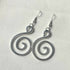 Silver Spiral Wire Hammered Earrings