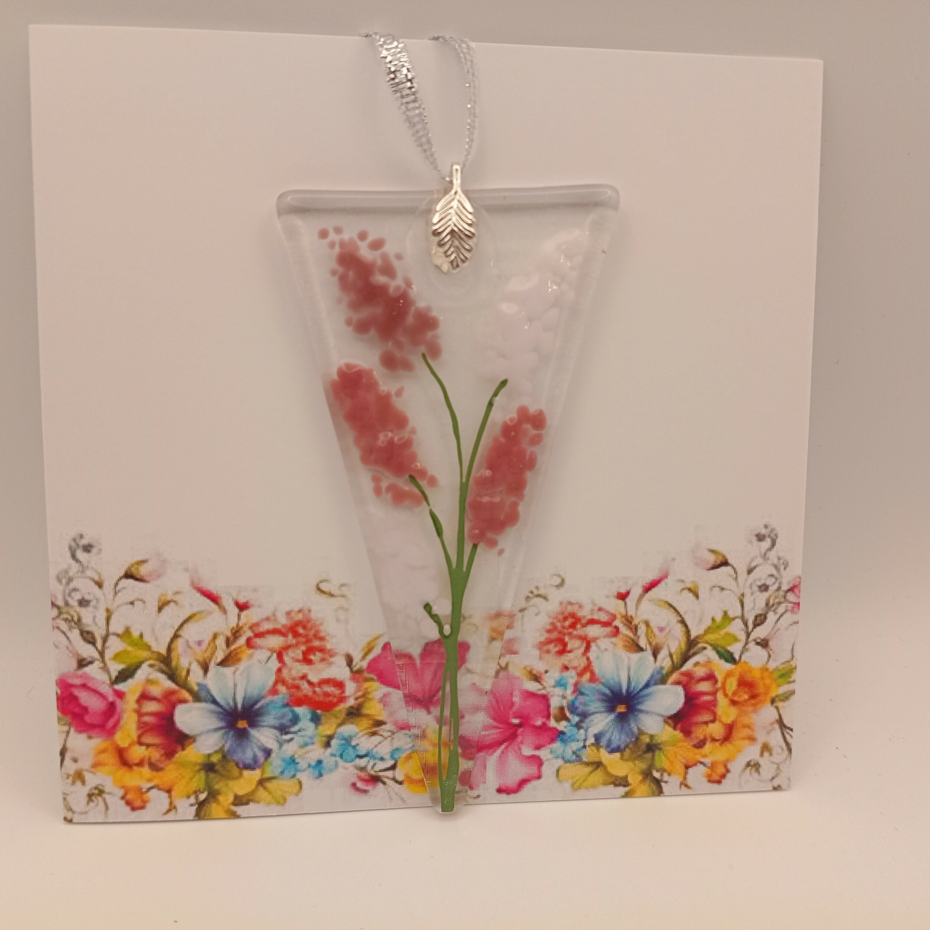 Fused Glass Flower Card