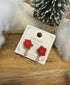 Handmade Micro Crochet Christmas Stud Earrings