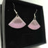 Purple and Pink Fan Enamel Earrings