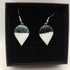 Black and White Teardrop Enamel Earrings