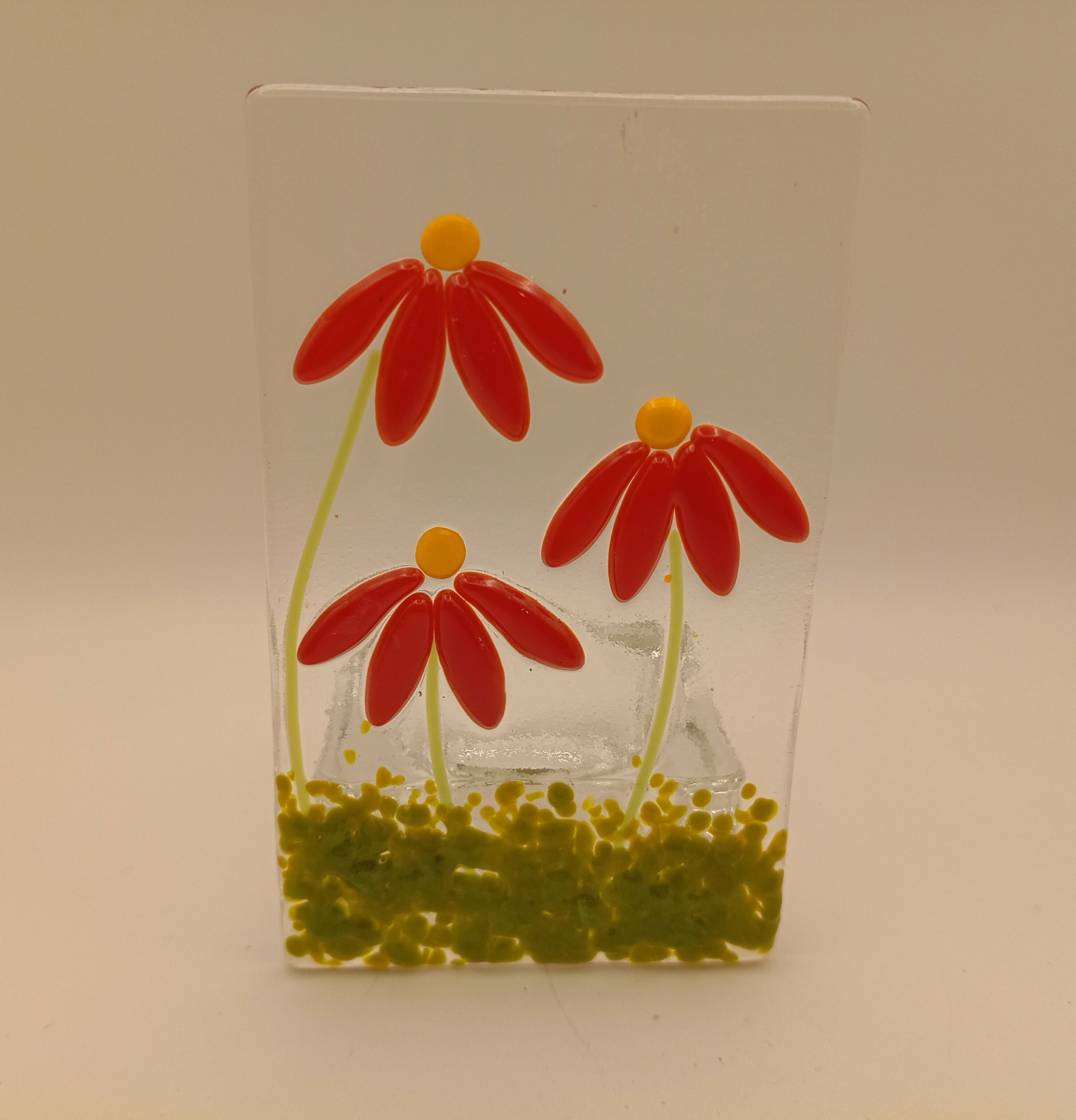 Fused Glass Flower Tealight