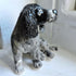 Ceramic Cocker Spaniel dog sculpture, blue roan