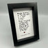 Original Poem - Multiple Options (A6 Box Frame)