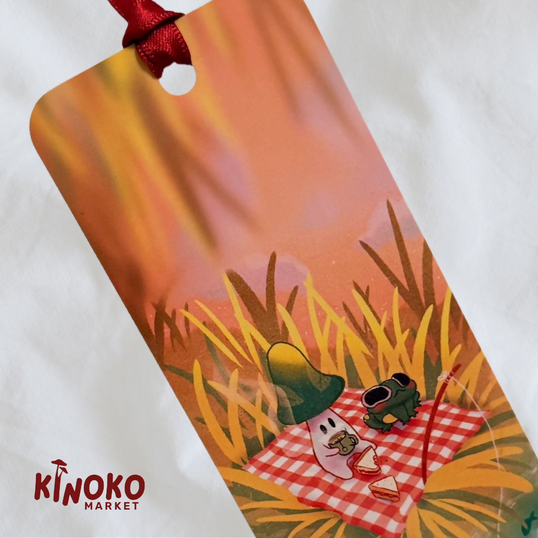 Picnic Mushroom Frog Bookmark
