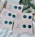 Blue and Gold Fleck Round Polymer Clay Studs