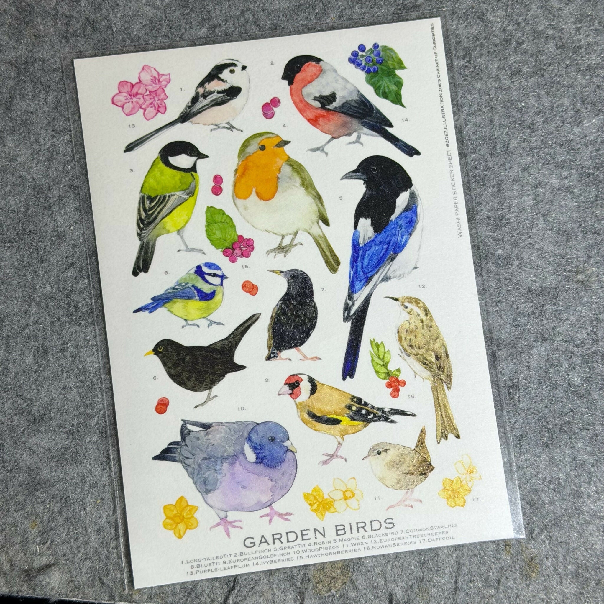 A6 Washi Wildlife Sticker Sheet