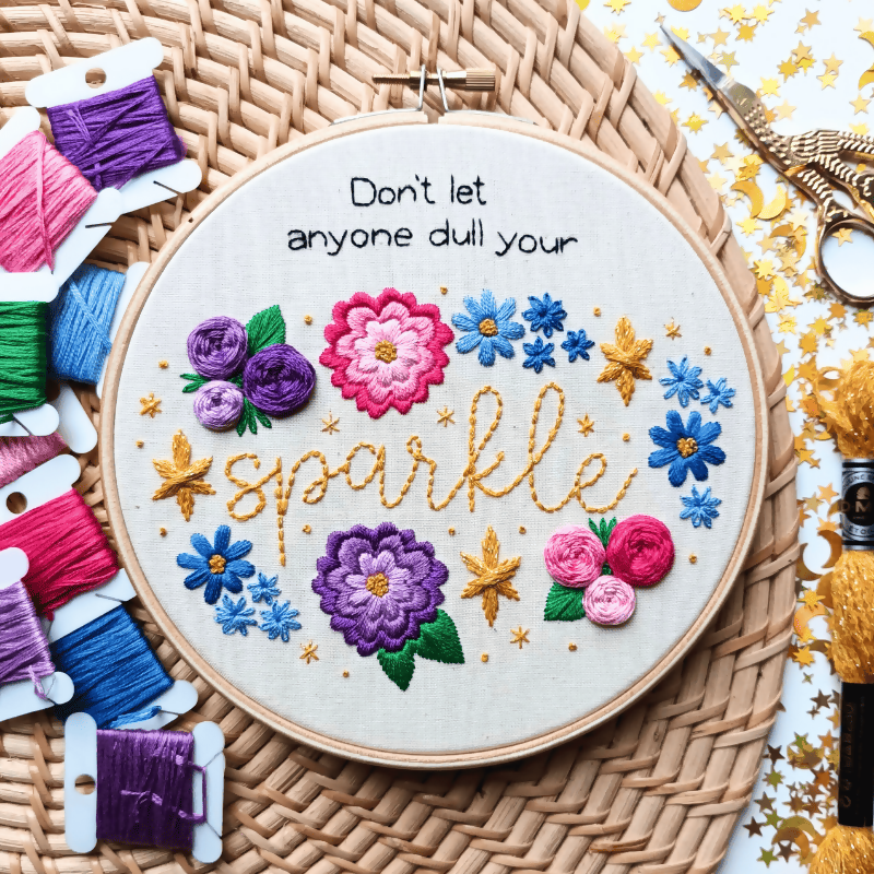 DIY embroidery kit for beginners - Sparkle