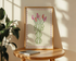 Striped Tulip Vase Print