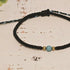 Turquoise Birthstone Bracelet; Single Crystal Macrame Adjustible December Gift Bracelet