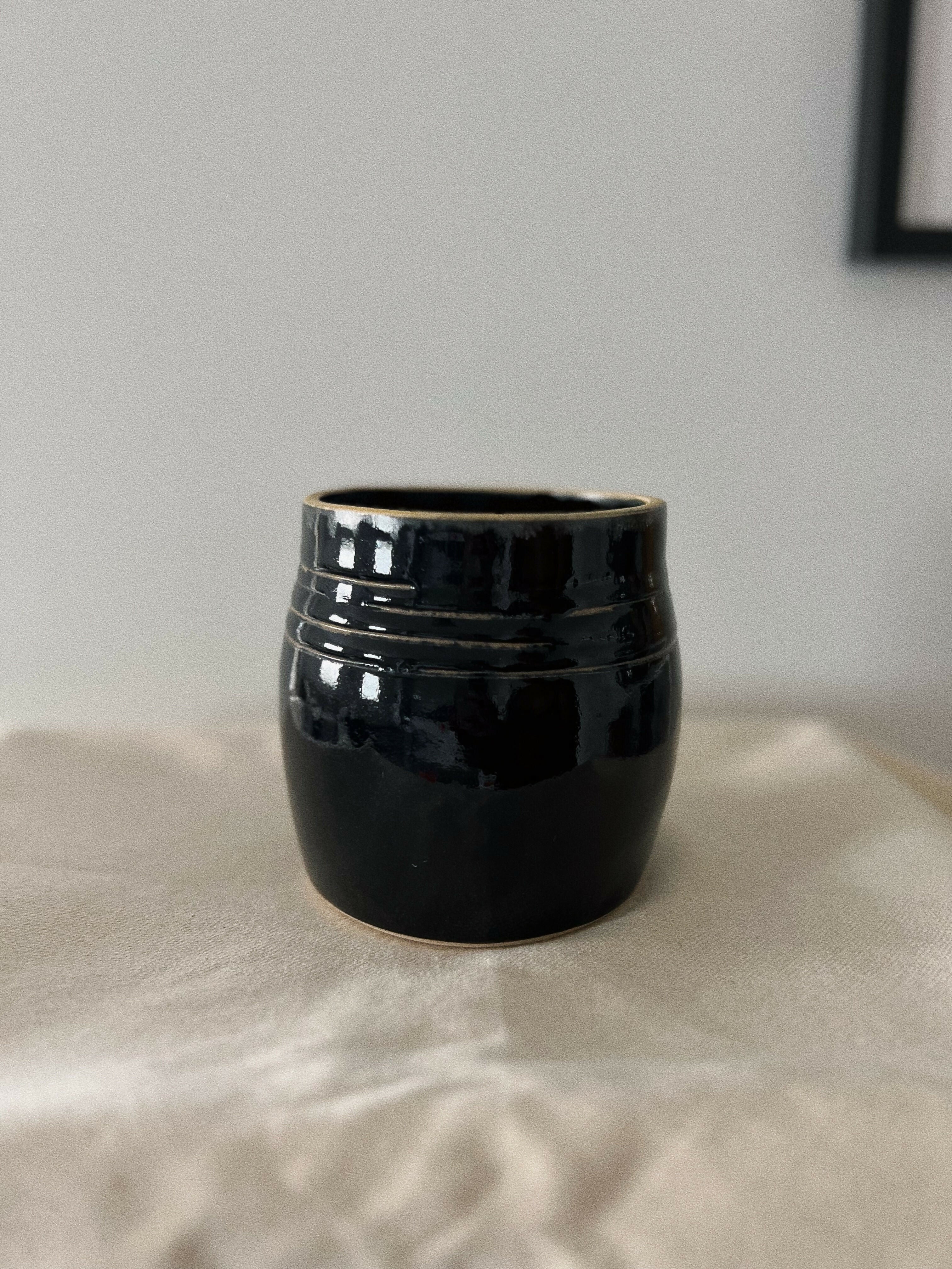 Black Ceramic Vase
