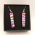 Pink and Purple Rippled Dichroic Earrings