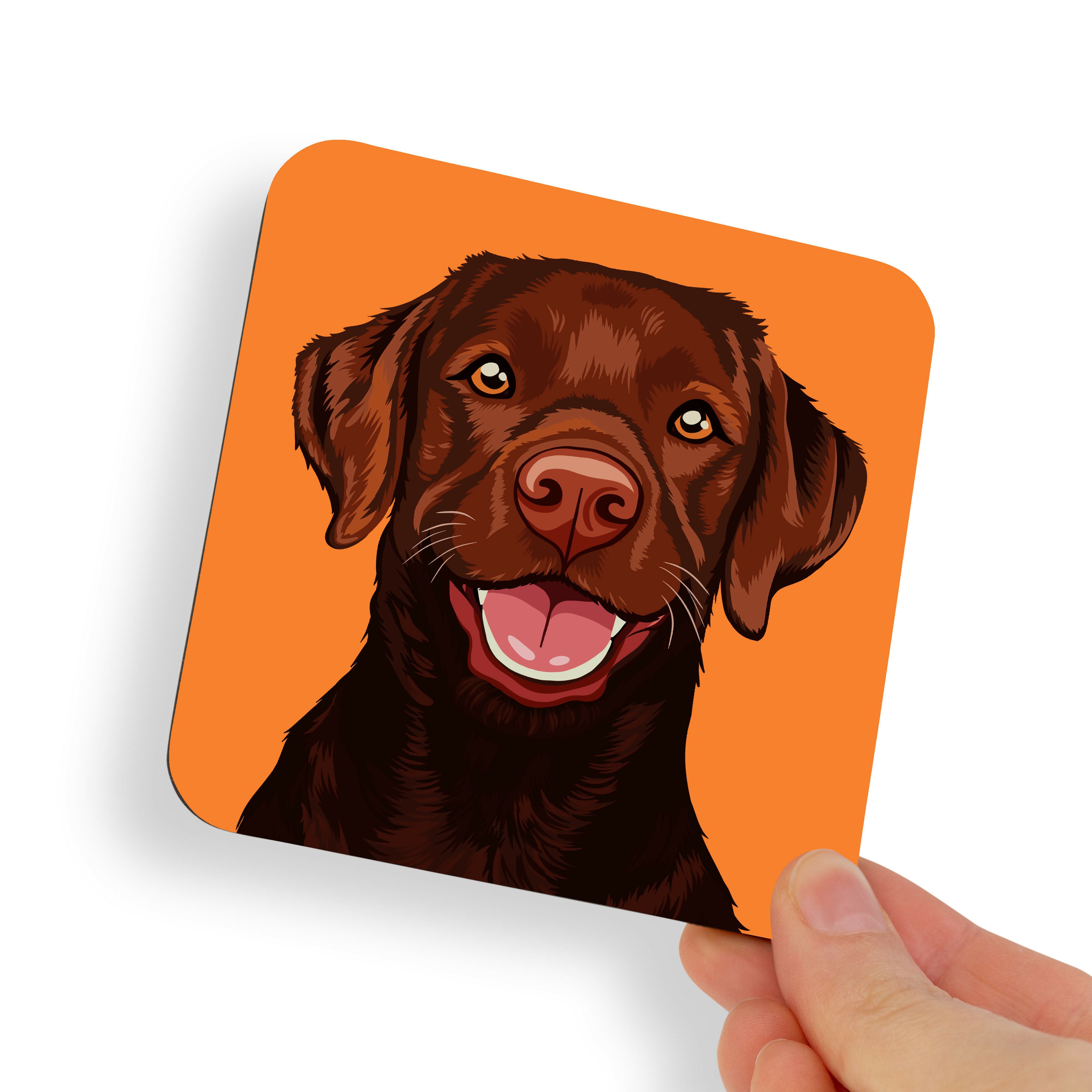 Labrador Dark Brown Dog Coaster