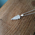 Handmade Fancy Leaf Silver Charm Necklace