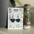 Recycled Polymer Clay Earrings - Green Heart Patterned
