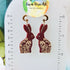 Handmade Brown Hare Resin Earrings
