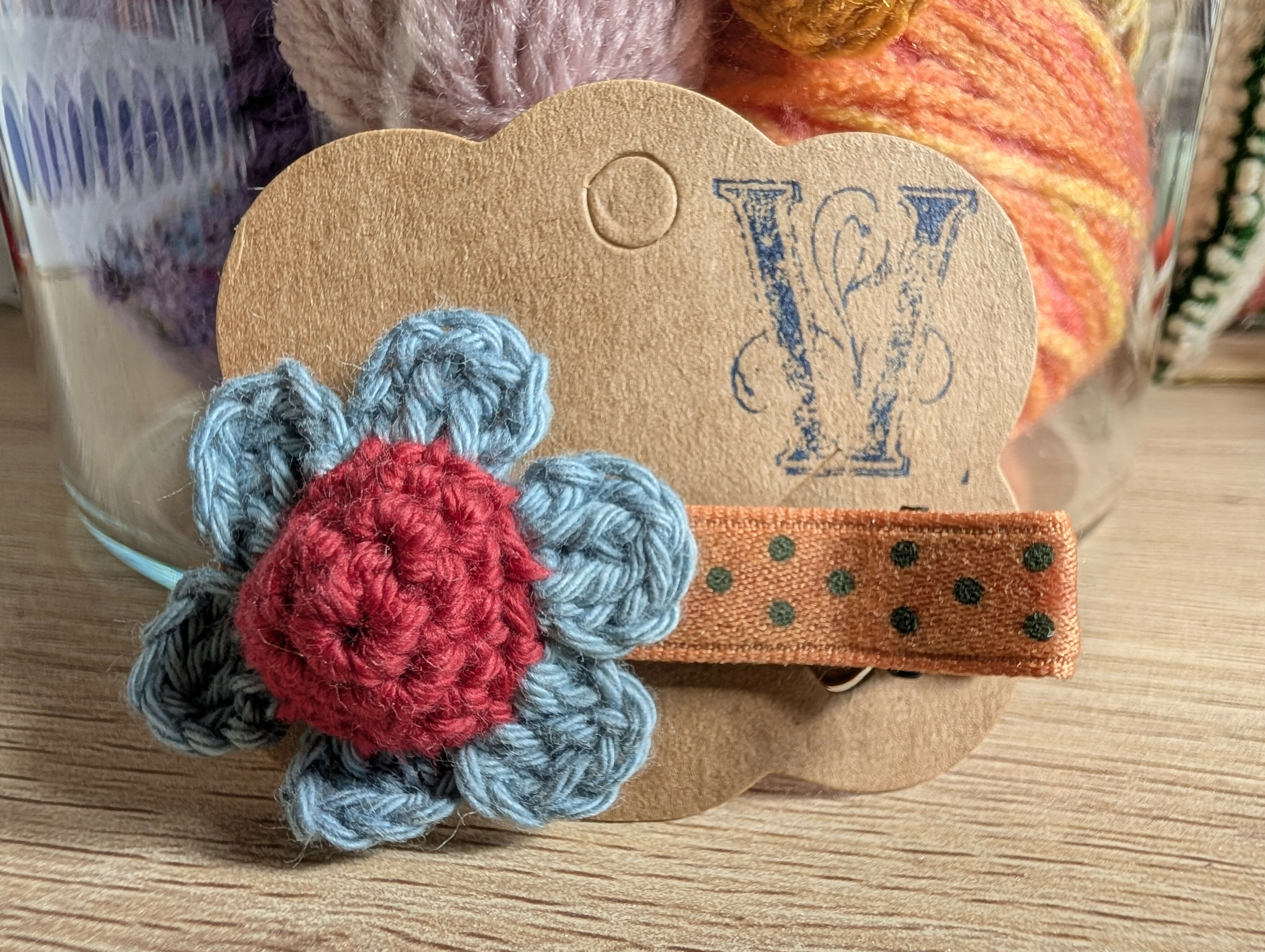 Hair Accessory - light blue flower hair clip