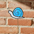 Iridescent Blue Snail Stained Glass Plantstake