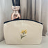 Hand Embroidered Mimosa Flower Cosmetic Bag