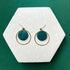 Jessie Teal Polymer Clay & Gold Hoop Statement Earrings