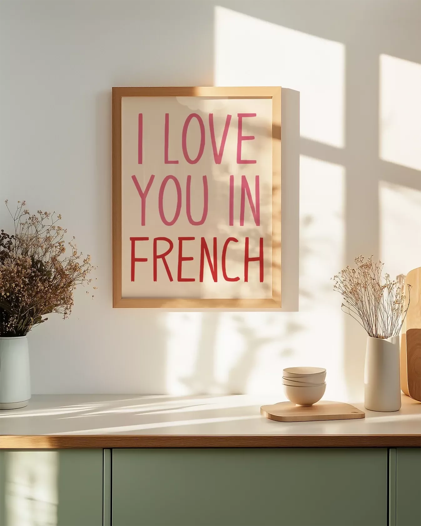 I LOVE YOU IN FRENCH WALL ART PRINT