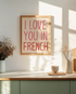 I LOVE YOU IN FRENCH WALL ART PRINT