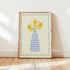 Daffodil Flower Vase Print