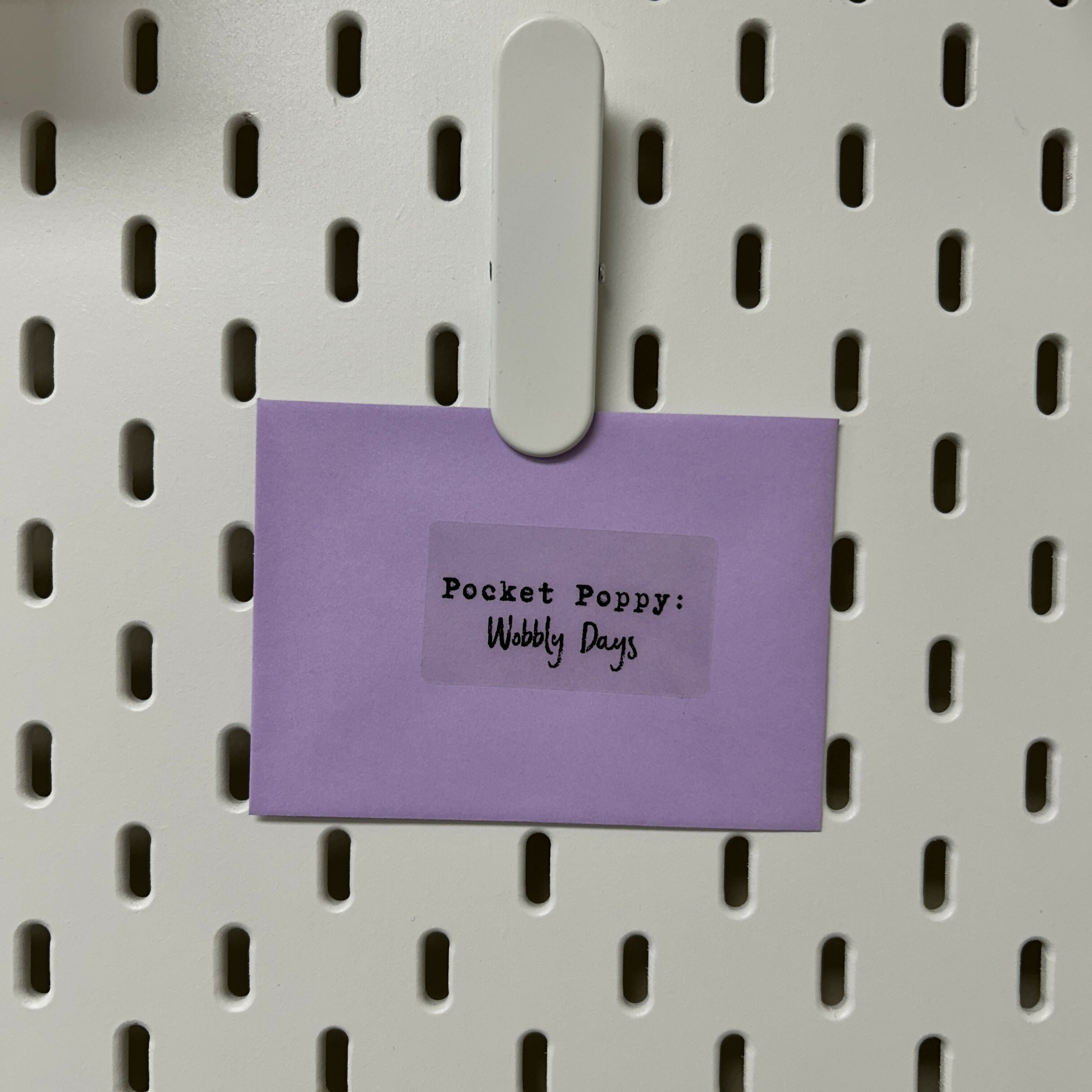 Wobbly Days Pocket Poppy Mini Quick Fix Letter
