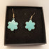 Pale Blue Enamel Flower Earrings