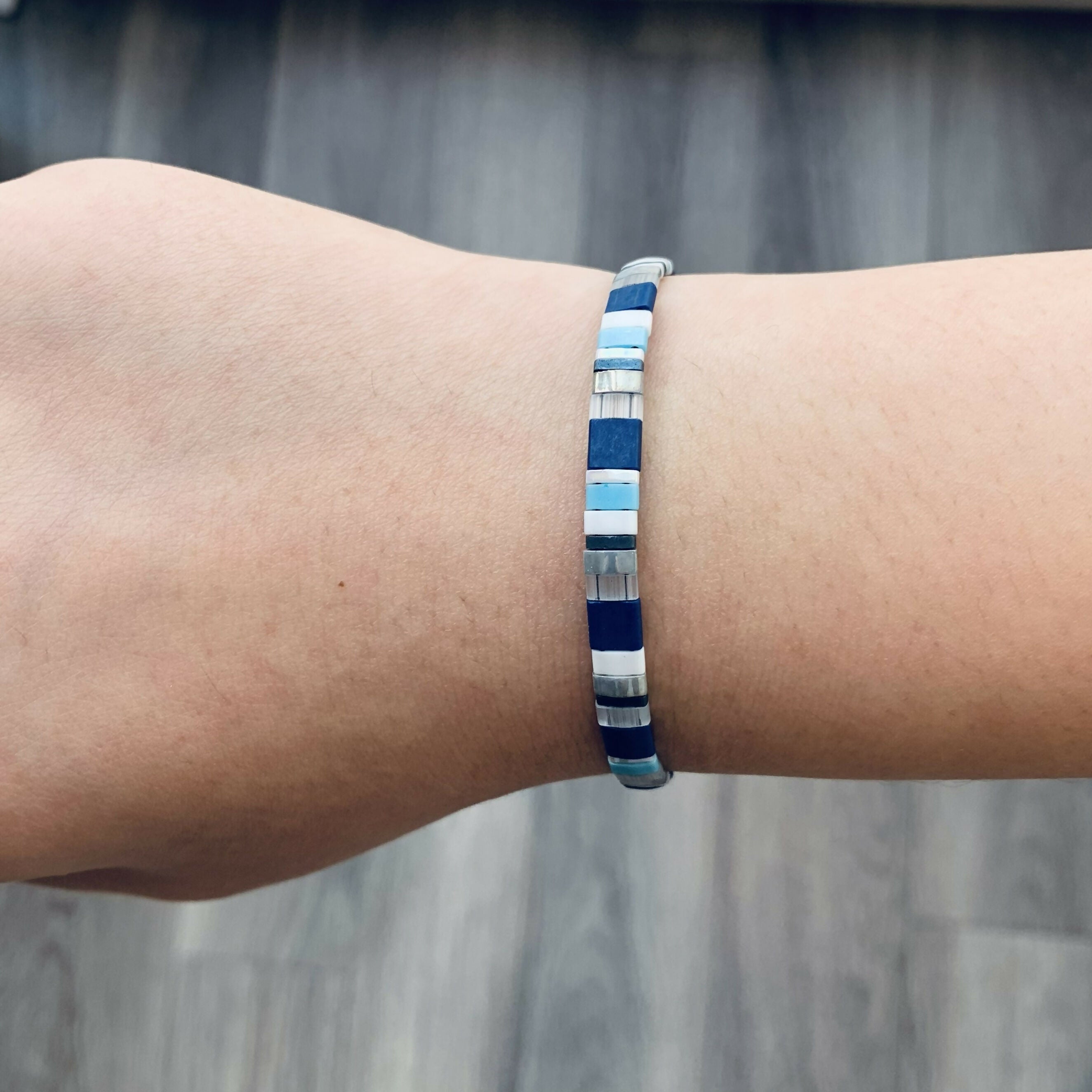 Japanese Tila Glass Bead Bracelet