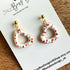 Valentines Day Dangle Earrings / Handmade Polymer Clay Jewellery