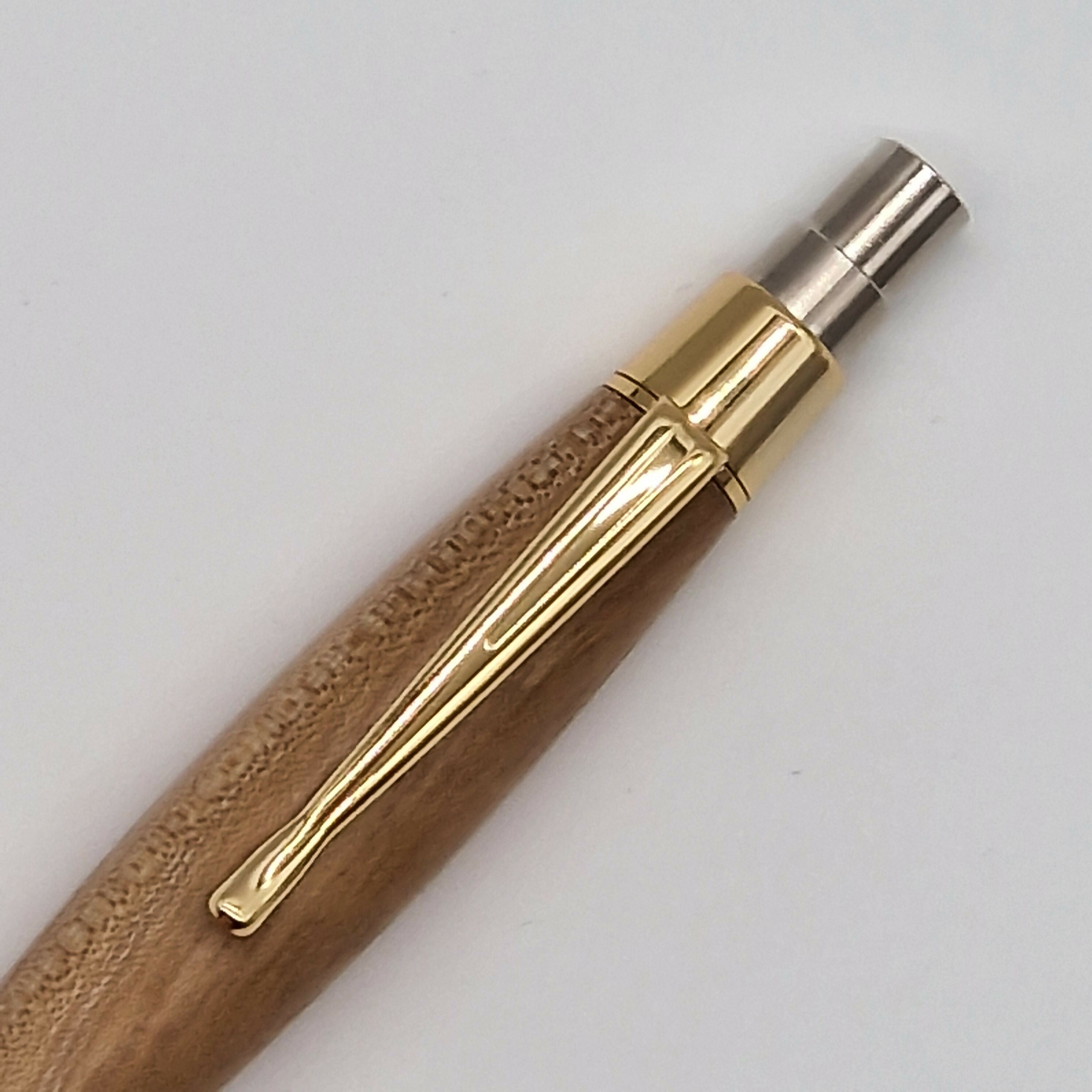 Hand Turned Click Pen made from Elm Wood