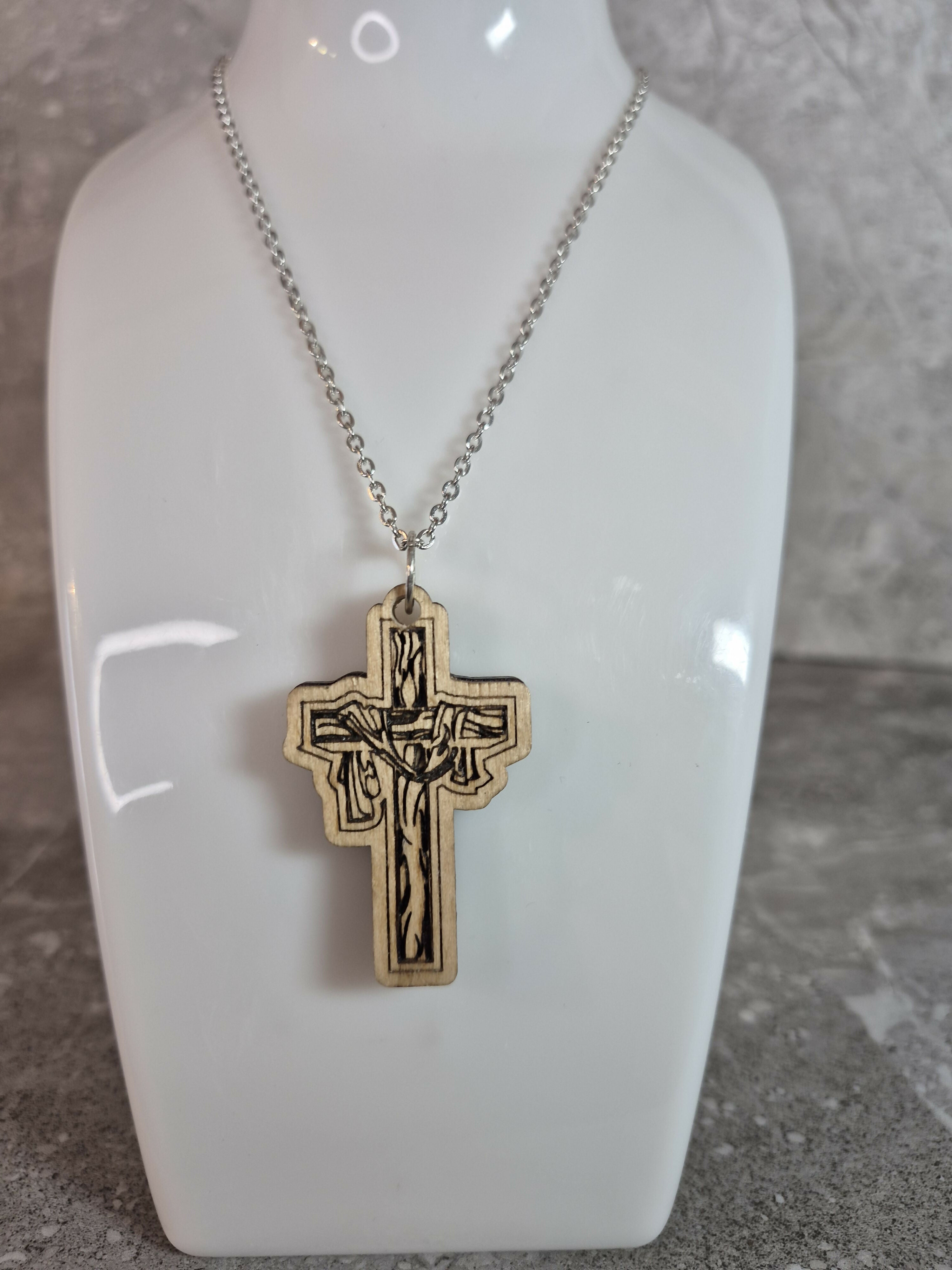 Handcrafted and Engraved Cross Pendant