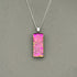 Pink Flower Dichroic Glass Necklace and Earrings Set - Sterling Silver, Handmade by Jade Tapson Glass.
