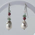 HEALING CRYSTAL & STERLING SILVER HEART CHAKRA EARRINGS WITH BAROQUE PEARLS
