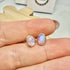 PINK MOONSTONE STUD EARRINGS