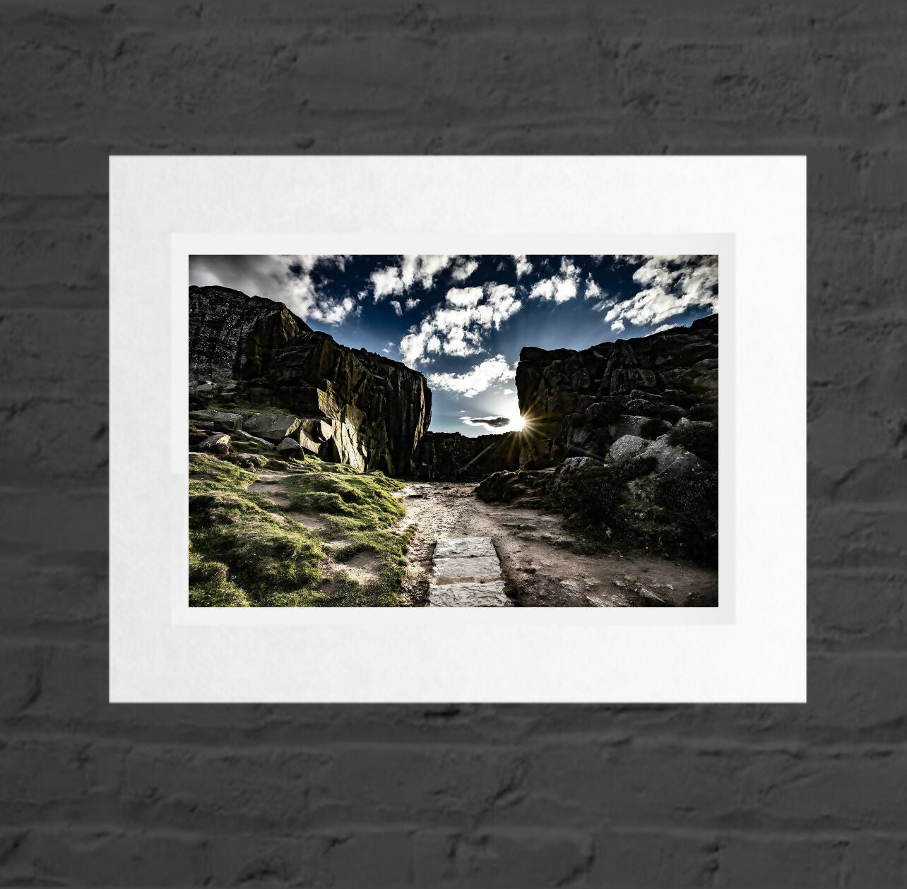 Ilkley Moor Sun - Mounted Photographic Print