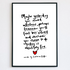 Maybe Yesterday Poem Print
