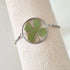 Pressed Four Leaf Clover Bracelet Stainless Steel