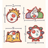 'Clown Summer' Sticker Sheet