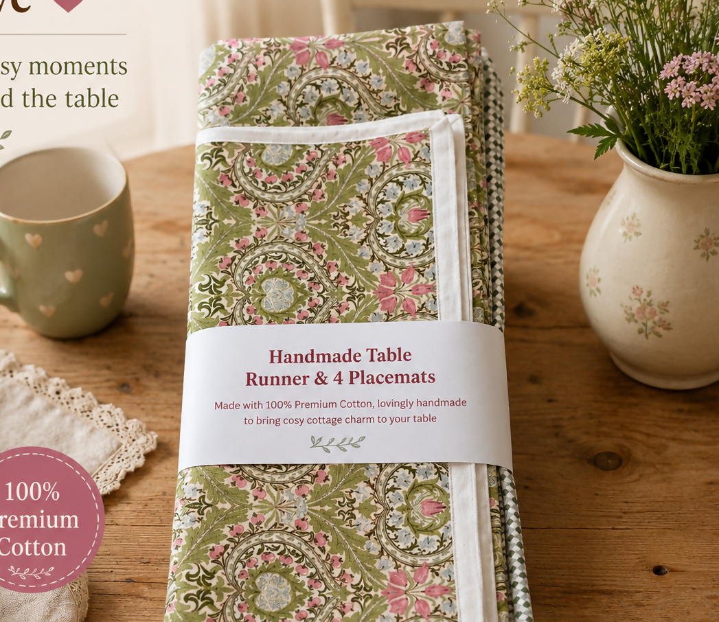 Table Runner and Four Placemats Set