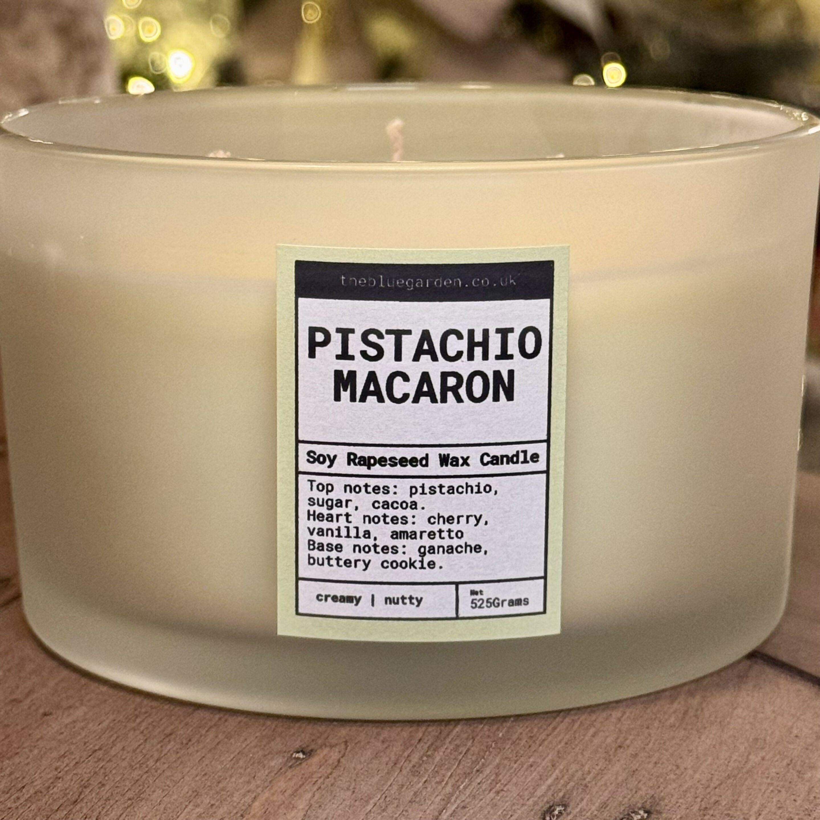 Pistachio Macaron | Large 3 Wick Natural Wax Scented Candle