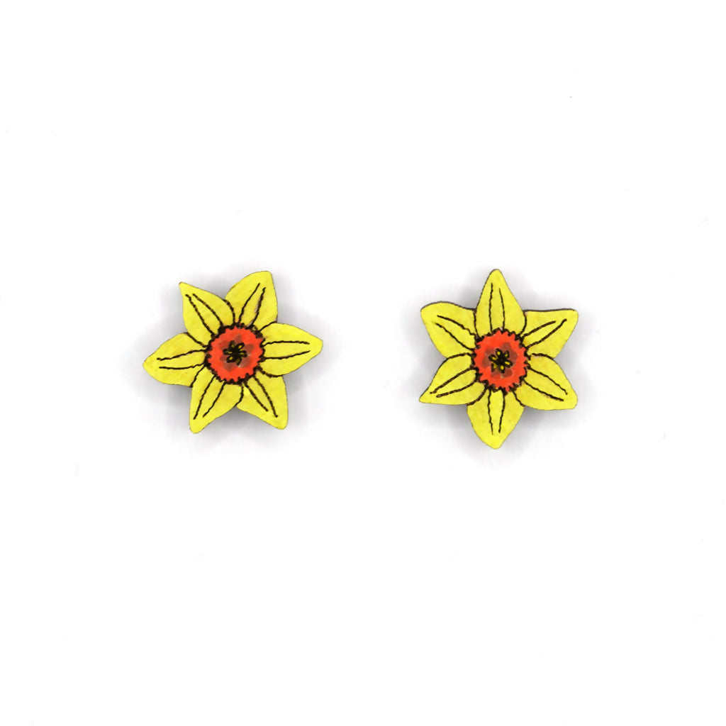 Daffodils Necklace and Stud Earrings Set