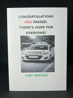 Congratulations you passed - Cheeky Card
