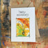 Abstract Sparkle Heart Anniversary Card in Yellow