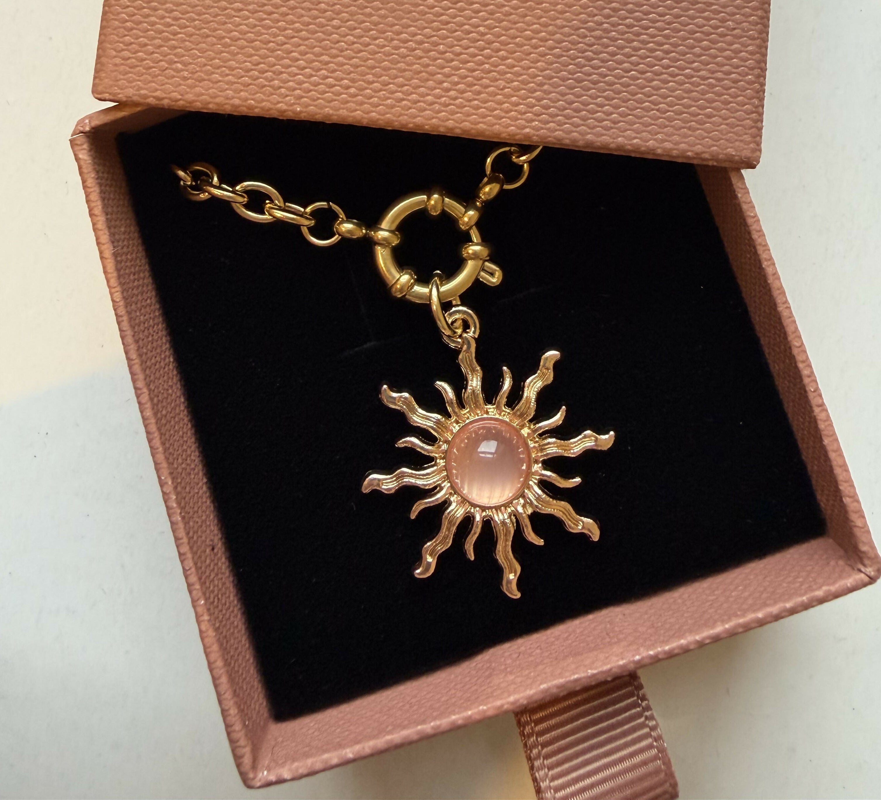 Peach Sun Necklace