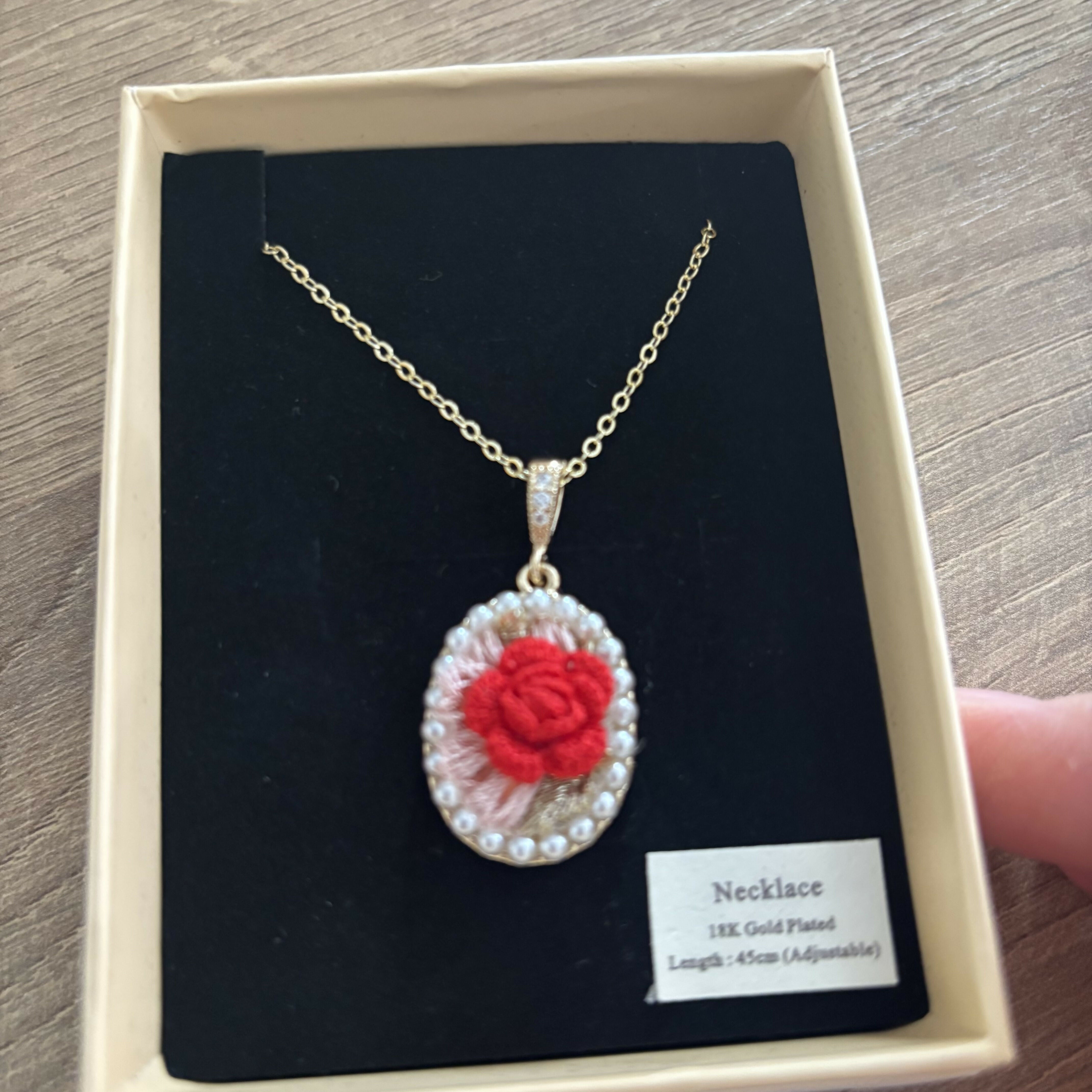 Micro Crochet Flower Necklace